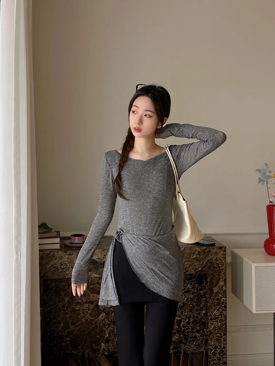 Long Waist-Tied T-irt Autumn Winter Casual Sle Women's Premium Faion Top Dearsocute Hand-Pied Store
Long Waist-Tied T-irt Autumn Winter Casual Sle Women's Premium Faion Top Dearsocute Hand-Pied Store