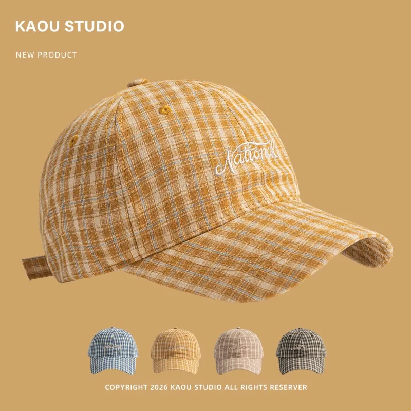 Korean Trendy Plaid Embroidered Baseball Cap Men and Women Spring and Summer Outdoor Versatile Sunshade Adjustable Sports Hat
Korean Trendy Plaid Embroidered Baseball Cap Men and Women Spring and Summer Outdoor Versatile Sunshade Adjustable Sports Hat
