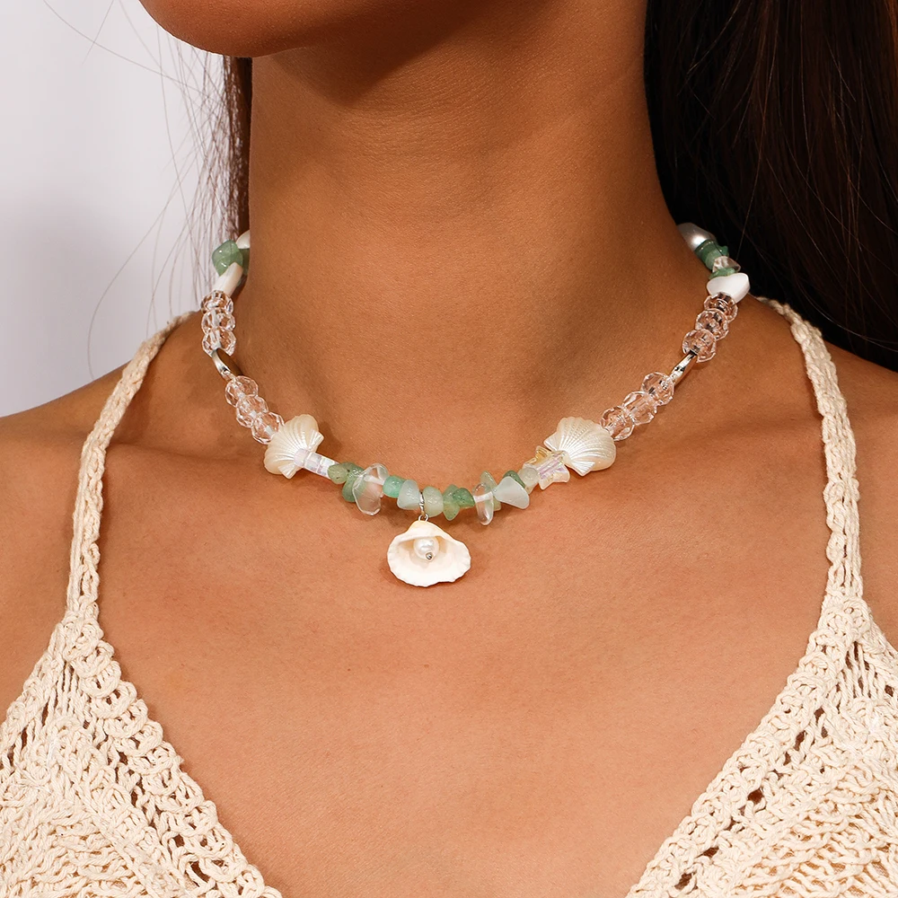 Fashion Summer Beach Shell Necklace for Women Handmade Beaded Choker Necklaces Girls Party Holiday Jewelry Gift
Fashion Summer Beach Shell Necklace for Women Handmade Beaded Choker Necklaces Girls Party Holiday Jewelry Gift