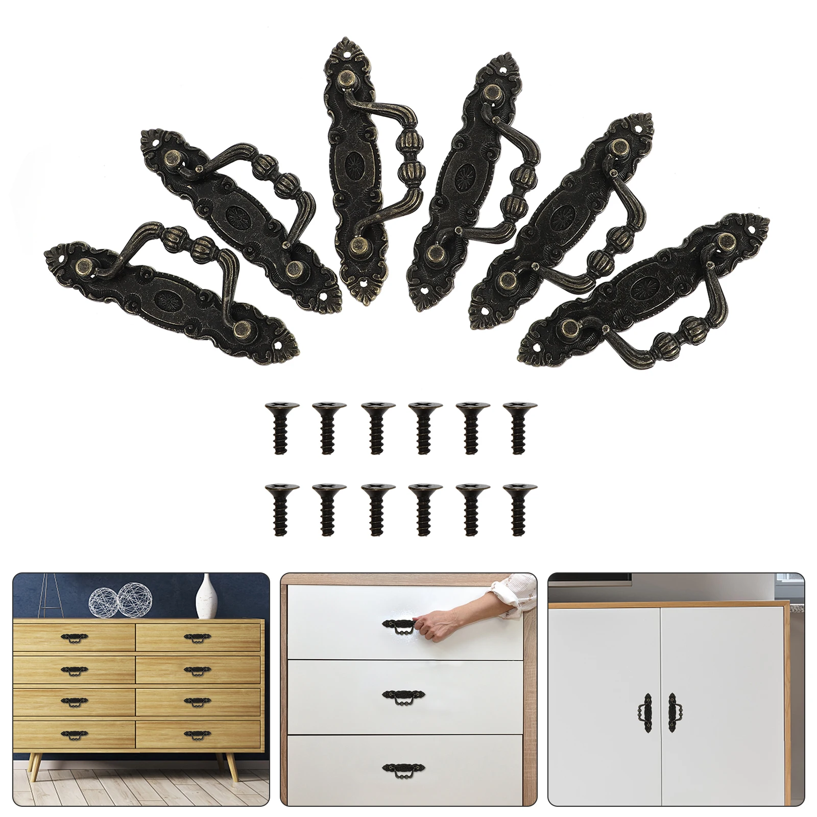 6 Pcs Zinc Alloy Handles Smooth Surface Drawer Pulls Vintage Cabinet Wardrobe European Knobs Home Decor Hardware
6 Pcs Zinc Alloy Handles Smooth Surface Drawer Pulls Vintage Cabinet Wardrobe European Knobs Home Decor Hardware
