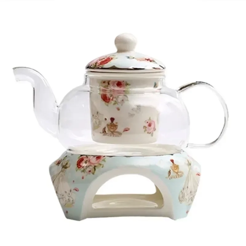 Teaware Glass Teapot Ceramic Tea Warmer Stove Suit Heat-resisting Water Kettle European Afternoon Flower Drinkware
Teaware Glass Teapot Ceramic Tea Warmer Stove Suit Heat-resisting Water Kettle European Afternoon Flower Drinkware