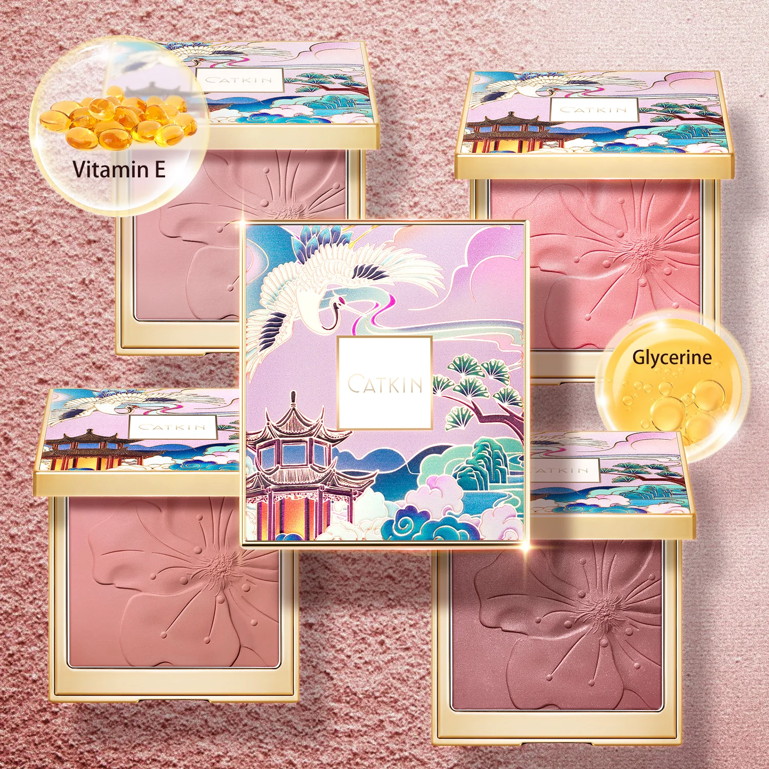 Catkin eternal love rosy cranes blush drunk in flower long-lasting natural blush
Catkin eternal love rosy cranes blush drunk in flower long-lasting natural blush