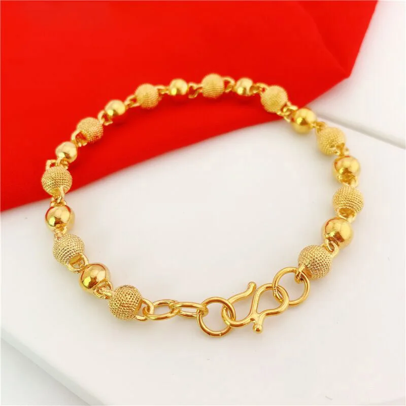 24k Gold Bracelet Gilded Buddha Bead Hollow 6mm Bracelet for Women's Wedding Gifts
24k Gold Bracelet Gilded Buddha Bead Hollow 6mm Bracelet for Women's Wedding Gifts