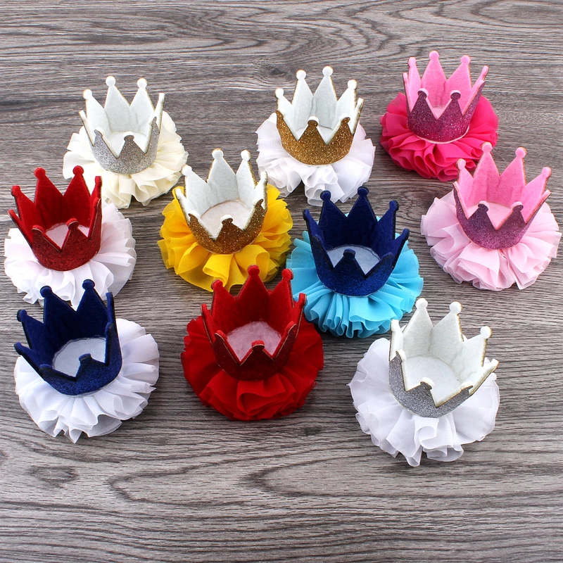 10pcs/lot 10colors Newborn 3D Felt Baby Crown+Chiffon Flower for Girl Hair Accessories Glitter Felt Crown For First Birthday Hat
10pcs/lot 10colors Newborn 3D Felt Baby Crown+Chiffon Flower for Girl Hair Accessories Glitter Felt Crown For First Birthday Hat