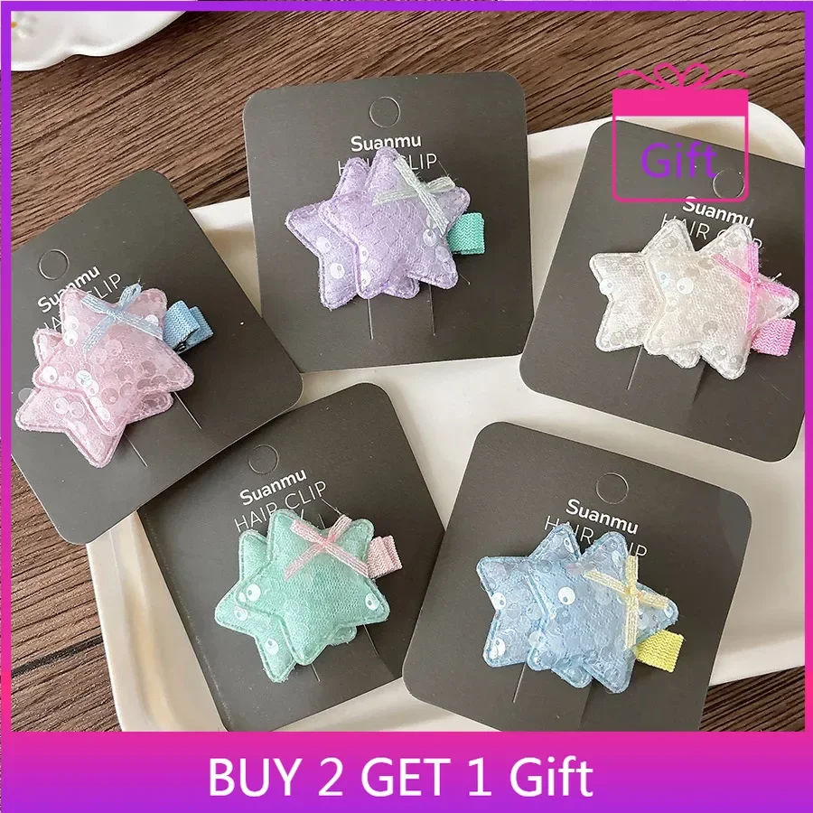 New Cute Glitter Star Kids Bangs Hair Clips Candy Color Girl Side Hairpins Fresh Style Children Hair Accessories
New Cute Glitter Star Kids Bangs Hair Clips Candy Color Girl Side Hairpins Fresh Style Children Hair Accessories
