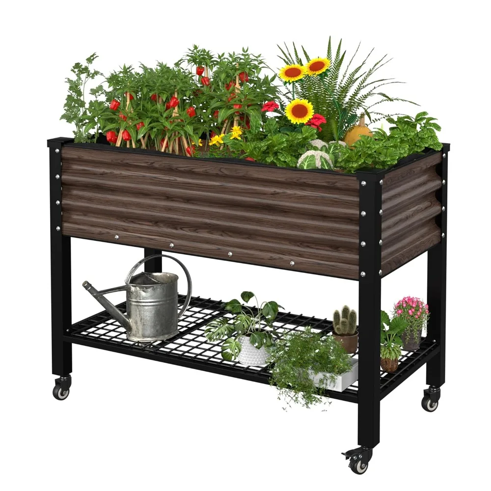 48" W x 24" D x 34" H Outdoor Galvanized Garden Bed, Elevate Raised Bed with Detachable Black Liner, Rolling, Customized
48" W x 24" D x 34" H Outdoor Galvanized Garden Bed, Elevate Raised Bed with Detachable Black Liner, Rolling, Customized
