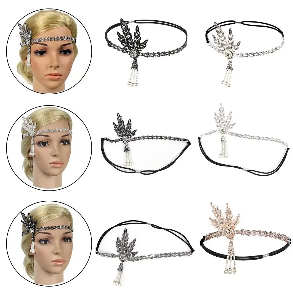 Women Vintage Feather Headband Pearl Rhinestone Metal Chain 1920s Vintage Gatsby Party Headpiece For Party Carnival Accessories
Women Vintage Feather Headband Pearl Rhinestone Metal Chain 1920s Vintage Gatsby Party Headpiece For Party Carnival Accessories