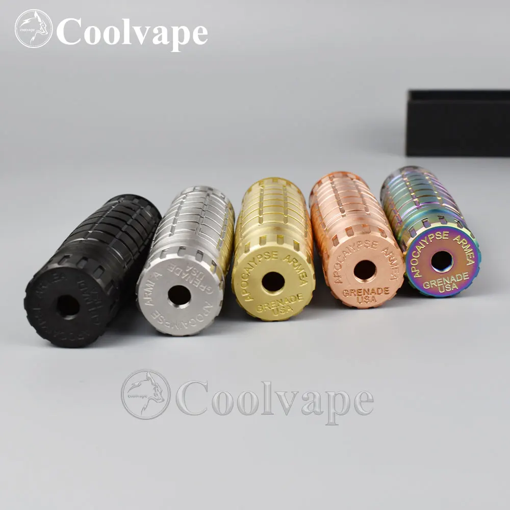 WOLFCOOLVAPE Apocalypse armea mod 24mm brass copper Mechanical mod vape 18650 Battery Mod
WOLFCOOLVAPE Apocalypse armea mod 24mm brass copper Mechanical mod vape 18650 Battery Mod