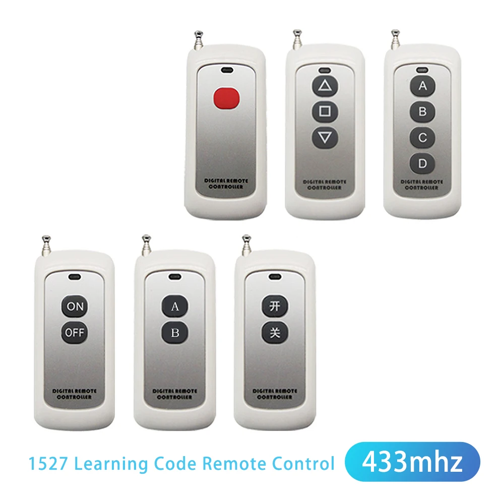 1000M remote control 1 2 4 8 buttons 1527Code RF relay transmitter Universal garage door 433MHz wireless remote control
1000M remote control 1 2 4 8 buttons 1527Code RF relay transmitter Universal garage door 433MHz wireless remote control