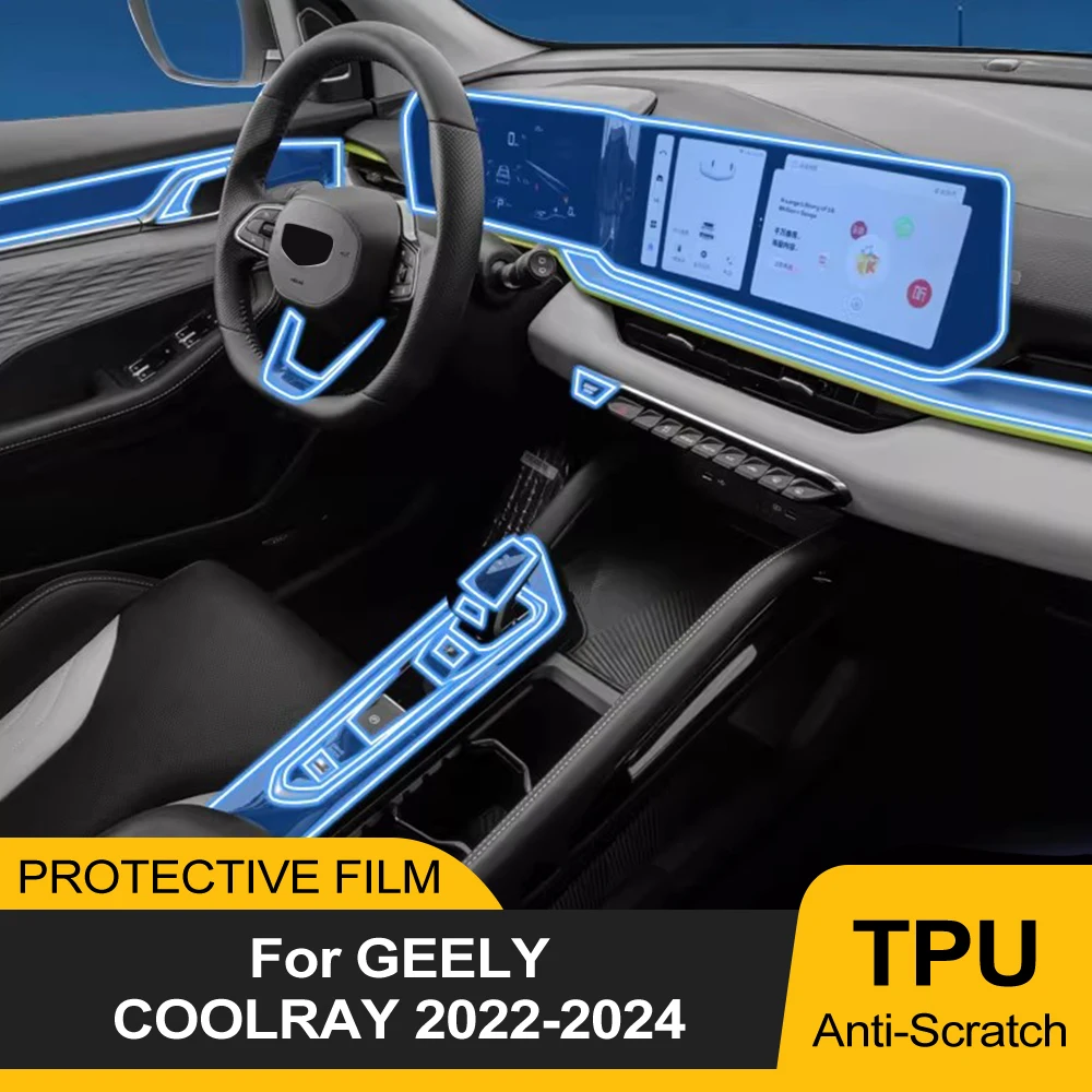 Защитная пленка из ТПУ для салона автомобиля Geely COOLRAY 2022 2023 2024 Binyue Cool: для панели переключения передач и центральной консоли, антицарапийная, предварительно вырезанная, PPF-покрытие
Защитная пленка из ТПУ для салона автомобиля Geely COOLRAY 2022 2023 2024 Binyue Cool: для панели переключения передач и центральной консоли, антицарапийная, предварительно вырезанная, PPF-покрытие