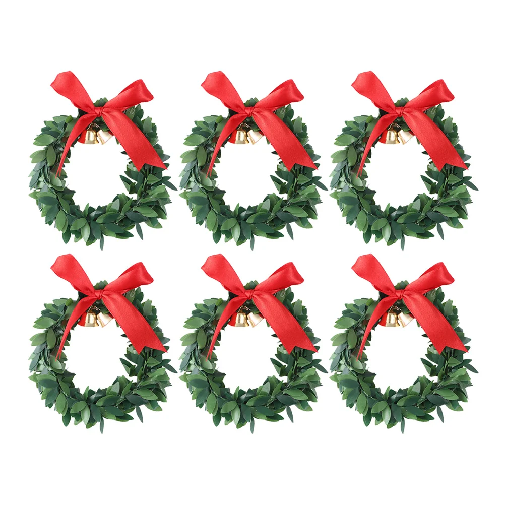 6 Pcs Bell Wreath Christmas Garland Artificial Green Bow Holiday Party Home Floral Arrangement Outdoor Indoor Decor
6 Pcs Bell Wreath Christmas Garland Artificial Green Bow Holiday Party Home Floral Arrangement Outdoor Indoor Decor