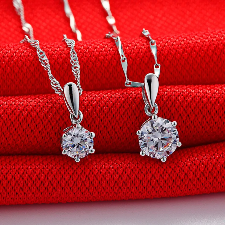 PT950Platinum Women's Fashion Simple Six-prong Set Diamond 18k Jewelry Necklace
PT950Platinum Women's Fashion Simple Six-prong Set Diamond 18k Jewelry Necklace
