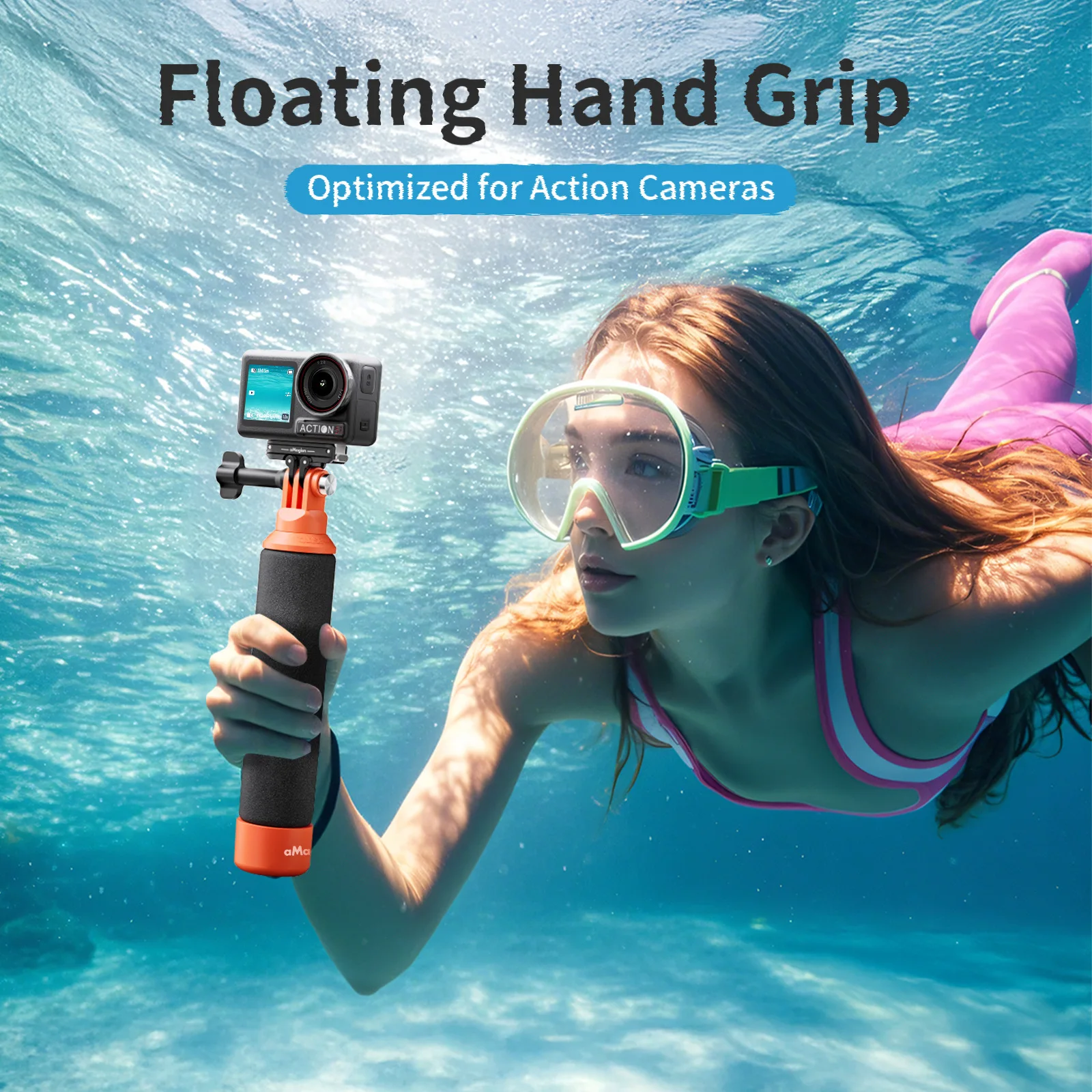 Floating Grip for GoPro DJI Insta360, Action Camera Float Handle with Wrist Strap, Anti-Loss Buoyancy Stick for Underwater
Floating Grip for GoPro DJI Insta360, Action Camera Float Handle with Wrist Strap, Anti-Loss Buoyancy Stick for Underwater