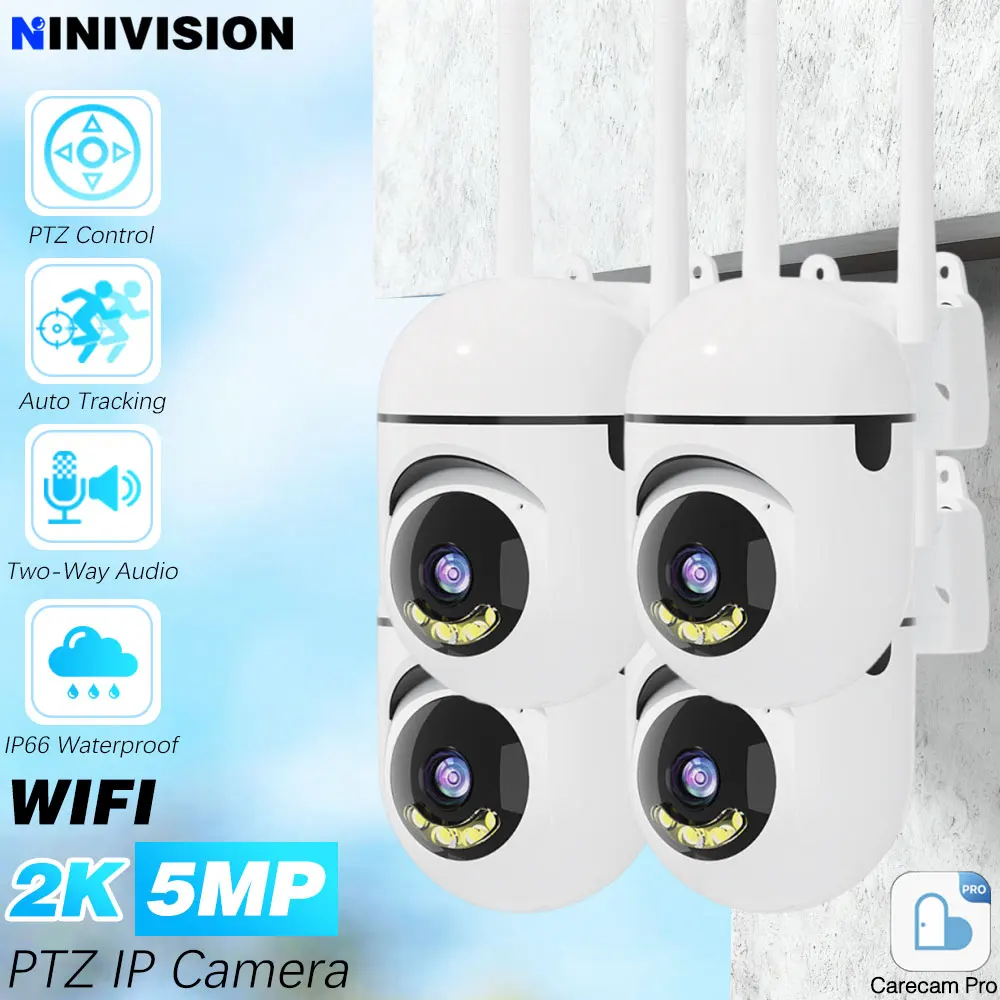 Mini 5MP Wireless Wifi IP PTZ Camera Auto Tracking With Full-Color Night Vision Motion Detection Two-Way Audio Carecam Pro APP
Mini 5MP Wireless Wifi IP PTZ Camera Auto Tracking With Full-Color Night Vision Motion Detection Two-Way Audio Carecam Pro APP