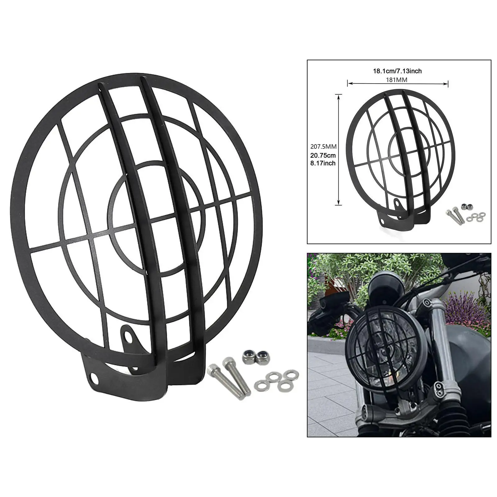 Motorcycle Headlight Mesh Grill Cover Headlight Guard for BMW R Nine T
Motorcycle Headlight Mesh Grill Cover Headlight Guard for BMW R Nine T