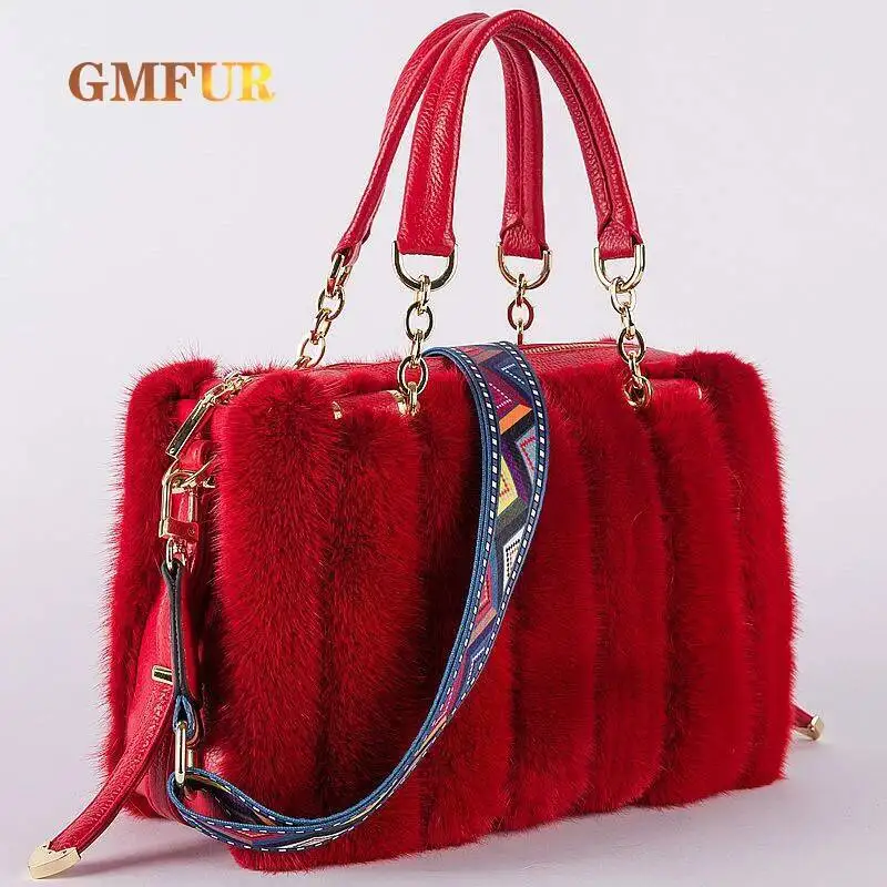 Women Fur Bag Winter Real Mink Fur Bag Handbag Single Shoulder Messenger Bag Mink Bag Cowhide Fur Bag
Women Fur Bag Winter Real Mink Fur Bag Handbag Single Shoulder Messenger Bag Mink Bag Cowhide Fur Bag