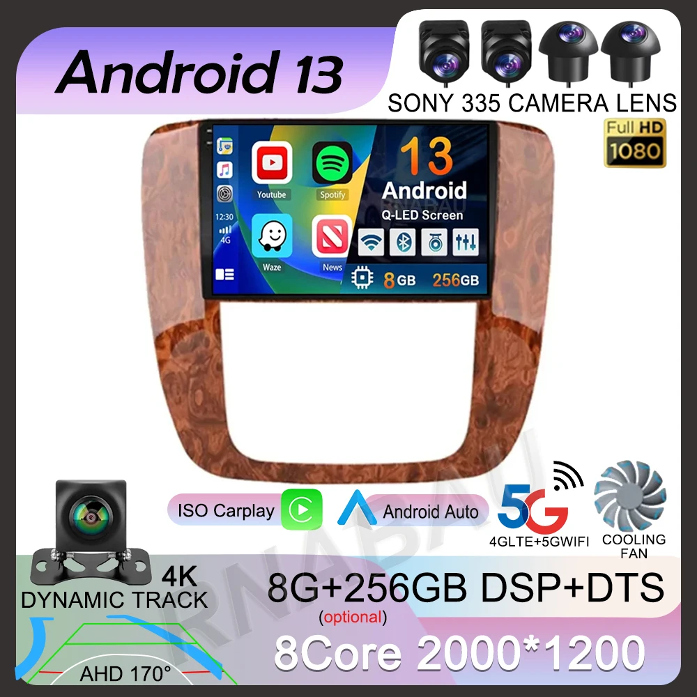 Android 13 Carplay Auto Car Radio For GMC Yukon Chevrolet Tahoe Suburban 2007 - 2012 Multimedia Player GPS Navigation Stereo DSP
Android 13 Carplay Auto Car Radio For GMC Yukon Chevrolet Tahoe Suburban 2007 - 2012 Multimedia Player GPS Navigation Stereo DSP
