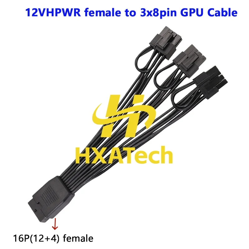 HXATech-High Quality PCIE5.0 12VHPWR female to 3x8pin Male GPU Video Card Power Cable For 3xPCI-E 8pin(6+2) Video Card Converer
HXATech-High Quality PCIE5.0 12VHPWR female to 3x8pin Male GPU Video Card Power Cable For 3xPCI-E 8pin(6+2) Video Card Converer