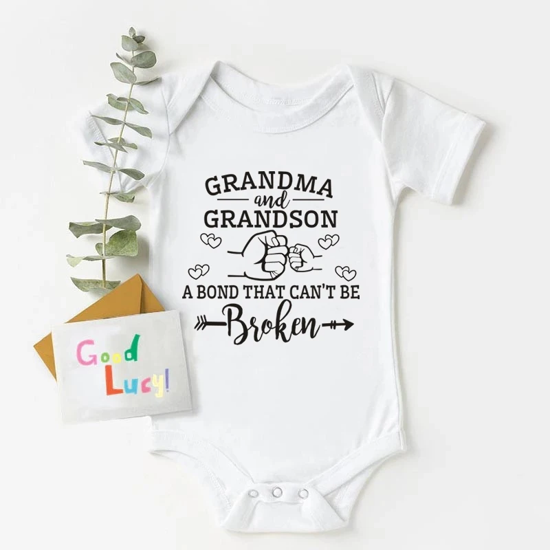 Grandma and Grandson Letters Printed Baby Bodysuit Cute Newborn Baby Romper Cotton Baby Boy Clothes Summer Short Sleeve Jumpsuit
Grandma and Grandson Letters Printed Baby Bodysuit Cute Newborn Baby Romper Cotton Baby Boy Clothes Summer Short Sleeve Jumpsuit