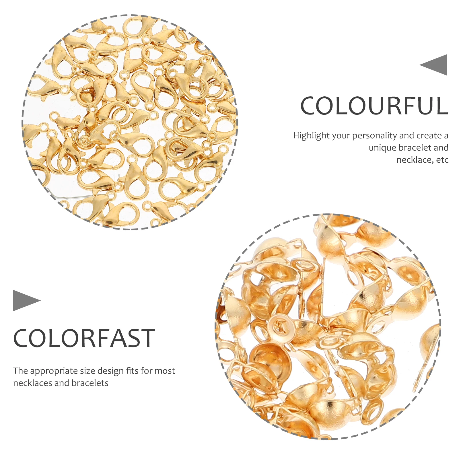 100 Sets Golden Jewelry DIY Accessories Necklace Bracelets Clasps Lobster Clasps Jump Rings Buckles Crafting Non Fading Premium
100 Sets Golden Jewelry DIY Accessories Necklace Bracelets Clasps Lobster Clasps Jump Rings Buckles Crafting Non Fading Premium