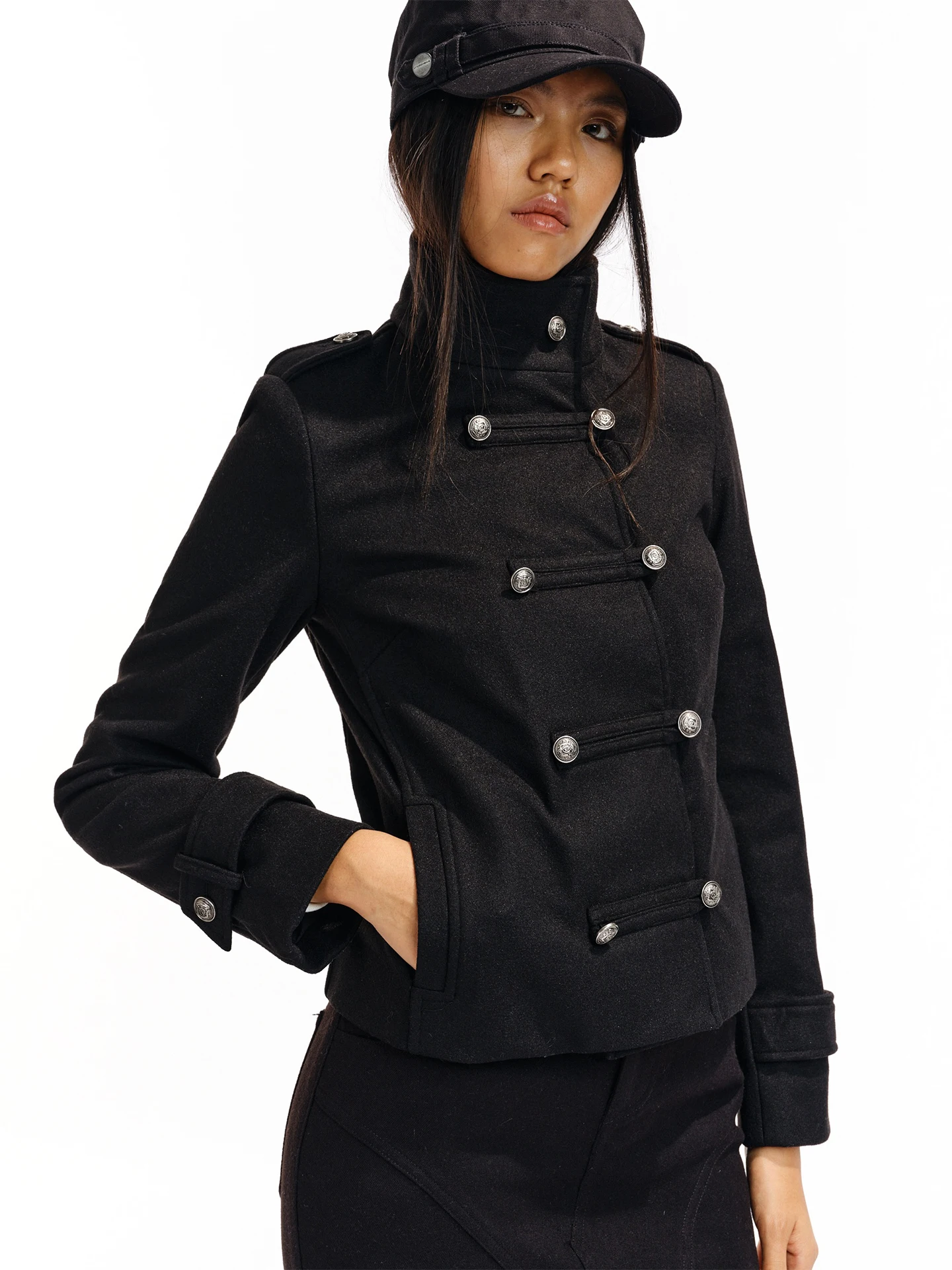 Classic Revival Military Sle High Collar Double Breasted Woolen Coat for Women Thiened Autumn Winter Outerwear
Classic Revival Military Sle High Collar Double Breasted Woolen Coat for Women Thiened Autumn Winter Outerwear