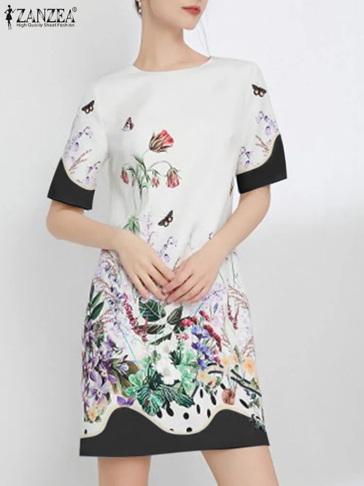 Women Fashion O-neck Mini Sundress ZANZEA Bohemian Flower Printed Dresses Vintage Short Sleeve Vestidos 2024 Summer Casual Robes
Women Fashion O-neck Mini Sundress ZANZEA Bohemian Flower Printed Dresses Vintage Short Sleeve Vestidos 2024 Summer Casual Robes