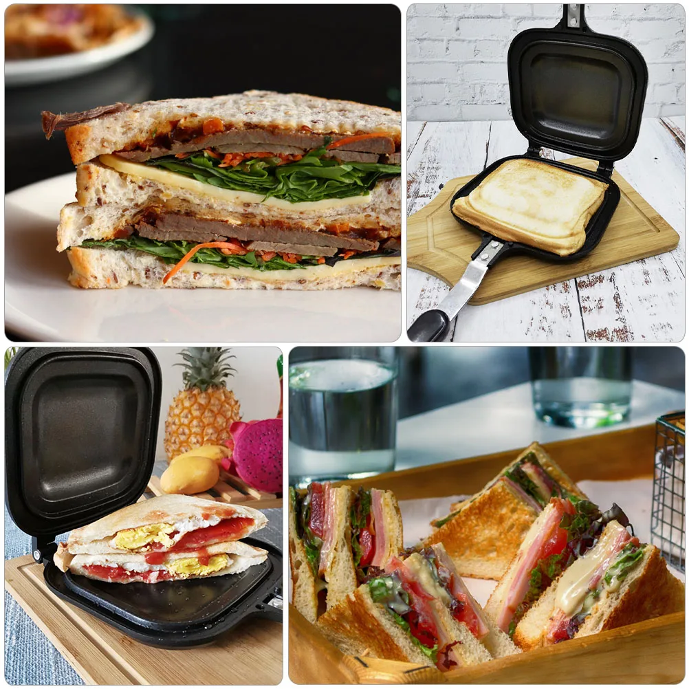 Double-sided Toast Mold Pot Nonstick Aluminum Alloy Bread Tins Handle Heat-resistant Sandwich Pan Flat Bottom Frying Pans
Double-sided Toast Mold Pot Nonstick Aluminum Alloy Bread Tins Handle Heat-resistant Sandwich Pan Flat Bottom Frying Pans