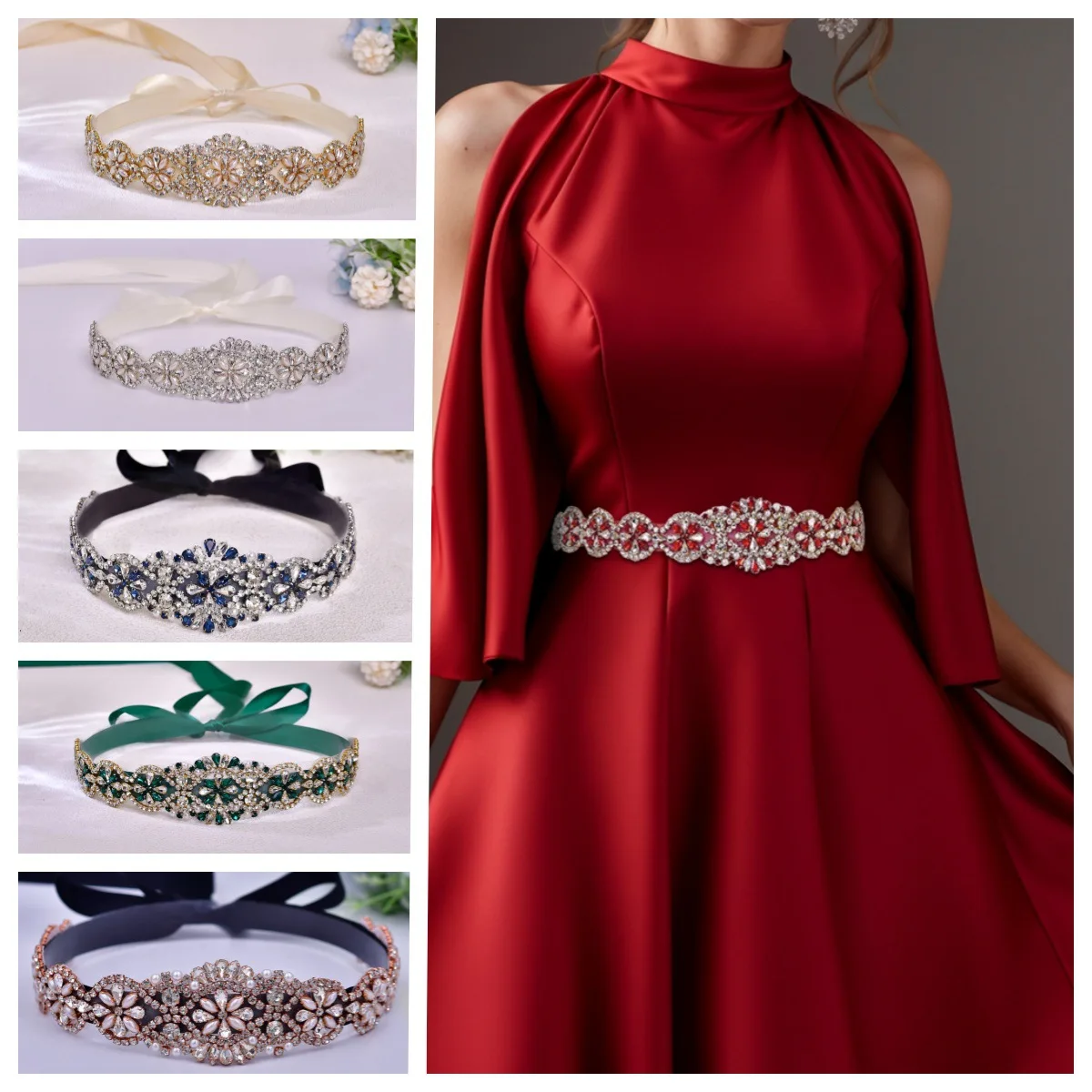 Роскошные атласные пояса RHinestone для женщин, регулируемая лента, ремни с завязками на талии, свадебное платье невесты, корсетный пояс
Роскошные атласные пояса RHinestone для женщин, регулируемая лента, ремни с завязками на талии, свадебное платье невесты, корсетный пояс