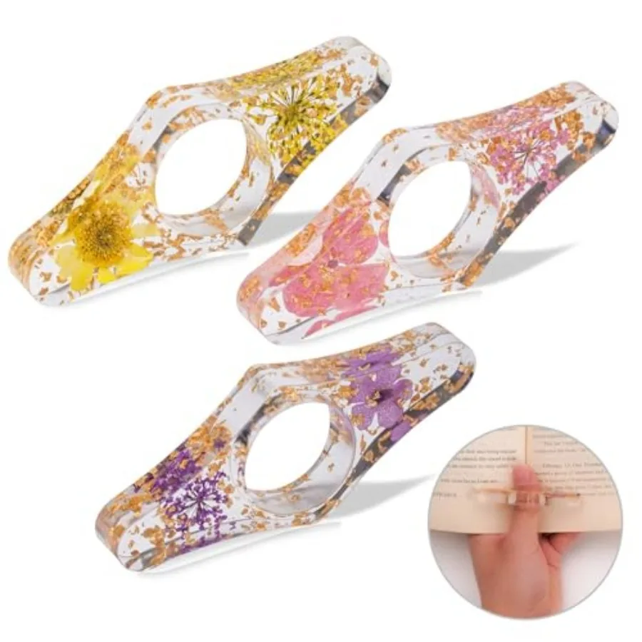 3 Pieces Book Page Holder- Resin Thumb Book Holder-Handmade Resin Holders Light Weight Book Opener Book Reading Accessories for
3 Pieces Book Page Holder- Resin Thumb Book Holder-Handmade Resin Holders Light Weight Book Opener Book Reading Accessories for