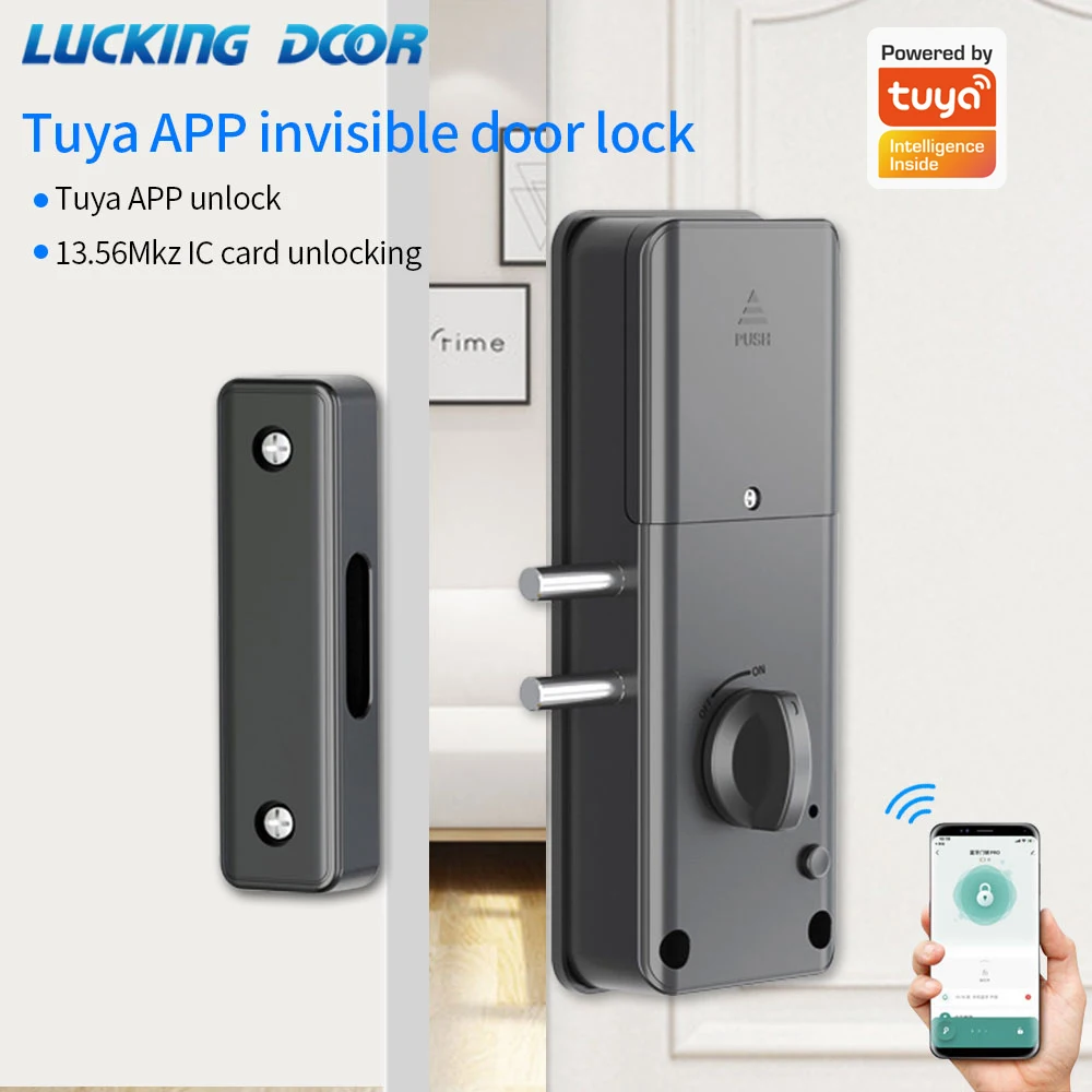 Bluetooth Support Tuya APP Control IC Card Smart Invisible Lock Keyless No Drill Concealed Install Motor Lock For Wooden Door
Bluetooth Support Tuya APP Control IC Card Smart Invisible Lock Keyless No Drill Concealed Install Motor Lock For Wooden Door