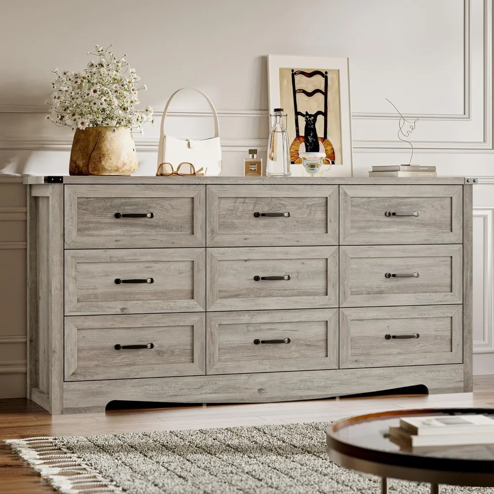 9 Drawer Wood Dresser with Metal Handles Anti Tip Stable Storage for Bedroom Living Room Entryway
9 Drawer Wood Dresser with Metal Handles Anti Tip Stable Storage for Bedroom Living Room Entryway
