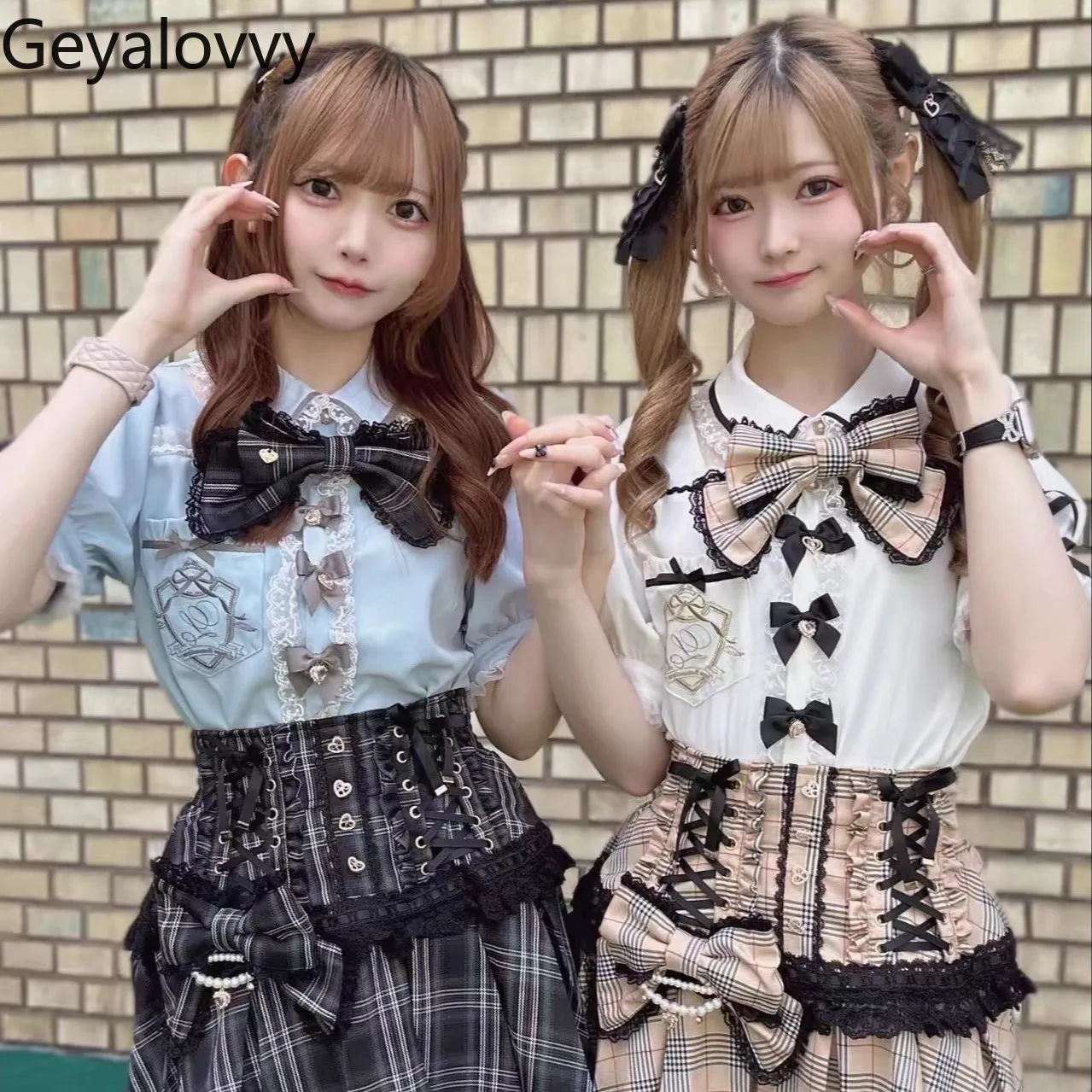 Liz Japanese College Style Bow Embroidered Shirt Summer New Sweet and Cute Girls Versatile Short-sleeved Lace White Top
Liz Japanese College Style Bow Embroidered Shirt Summer New Sweet and Cute Girls Versatile Short-sleeved Lace White Top