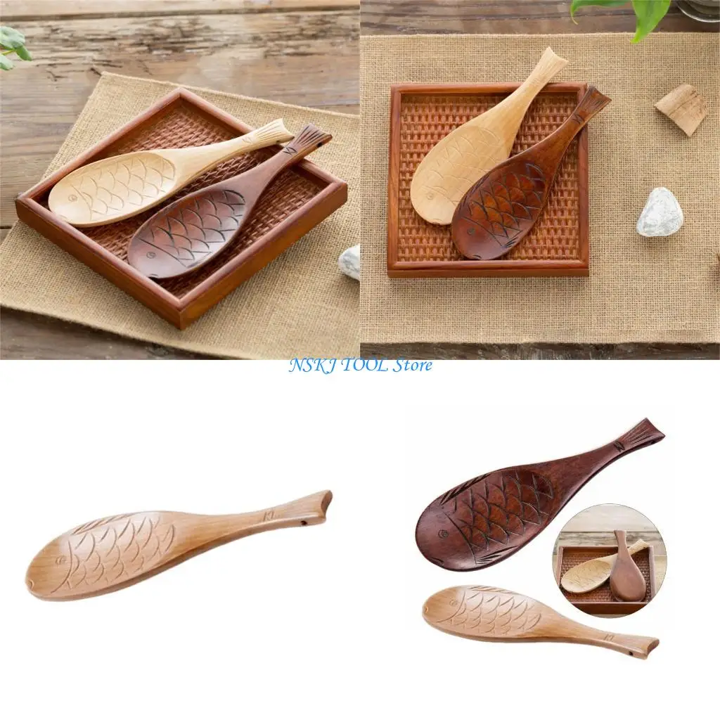 L8RC Unique Fish Rice Paddle User friendly Kitchen Tool Long Handle
L8RC Unique Fish Rice Paddle User friendly Kitchen Tool Long Handle