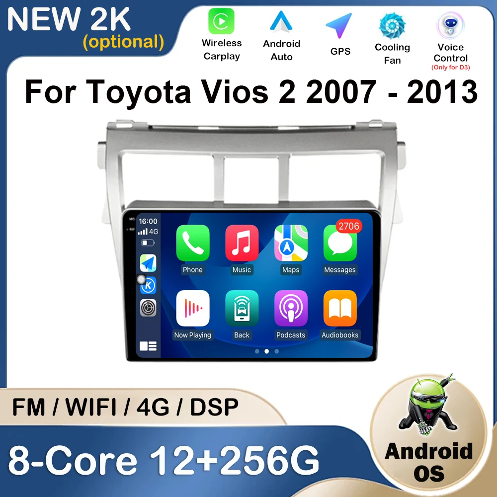 9 '' Car Multimedia Radio Player For Toyota Vios 2 2007 - 2013 GPS Navigation DSP Stereo Intelligent System QLED IPS Screen BT
9 '' Car Multimedia Radio Player For Toyota Vios 2 2007 - 2013 GPS Navigation DSP Stereo Intelligent System QLED IPS Screen BT