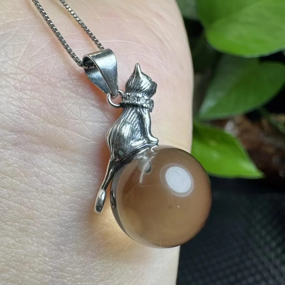 1 Pc Fengbaowu Natural Smoky Quartz Sphere Pendant 925 Sterling Silver Cat Reiki Healing Stone Jewelry Gift For Women Men
1 Pc Fengbaowu Natural Smoky Quartz Sphere Pendant 925 Sterling Silver Cat Reiki Healing Stone Jewelry Gift For Women Men