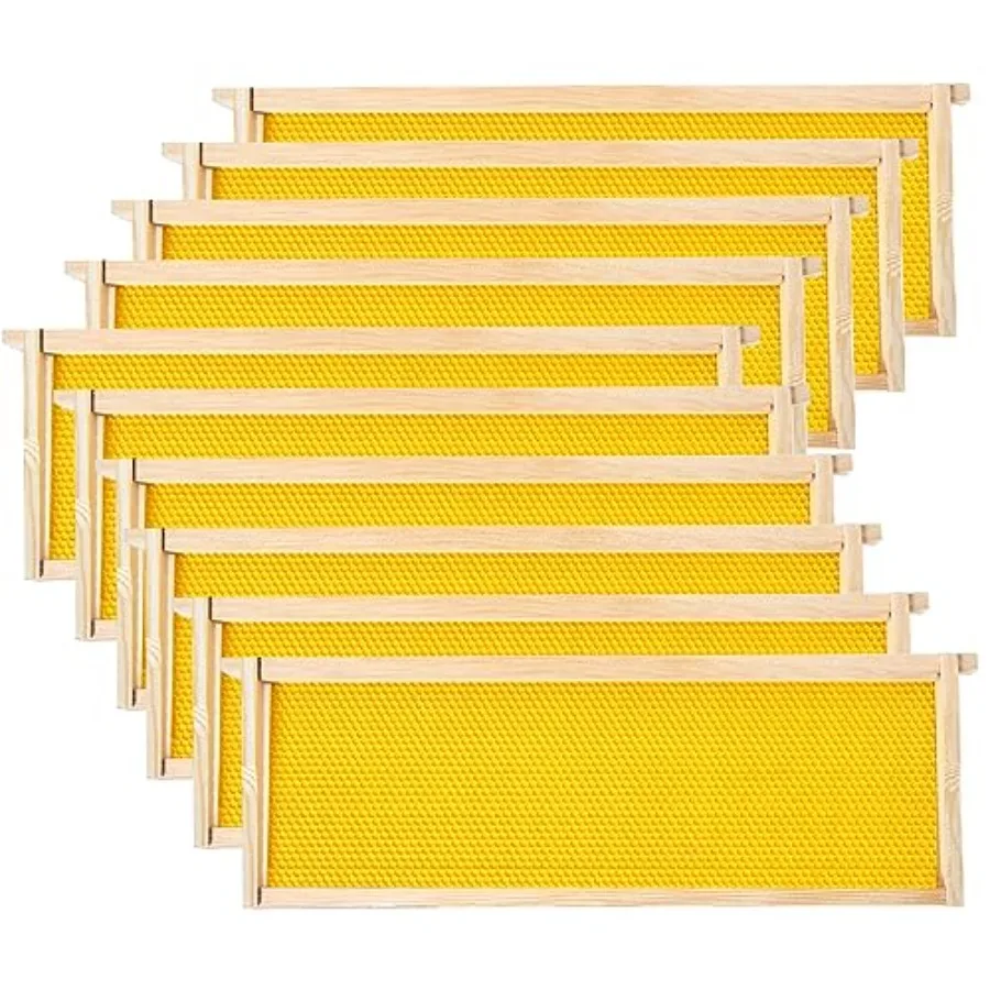 POLLIBEE Medium or Super Bee Hive Frames and Wax Foundations10 Pack Honey Bee Frames with Beeswax Coated Food Grade Foundation
POLLIBEE Medium or Super Bee Hive Frames and Wax Foundations10 Pack Honey Bee Frames with Beeswax Coated Food Grade Foundation