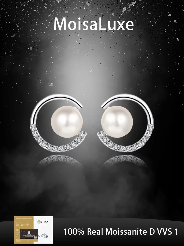 MoisaLuxe Official Store Moissanite Plata Sterling 925 Silver Pearl Fashion Jewelry CC Shape Earrings for Women Hoops Piercing
MoisaLuxe Official Store Moissanite Plata Sterling 925 Silver Pearl Fashion Jewelry CC Shape Earrings for Women Hoops Piercing