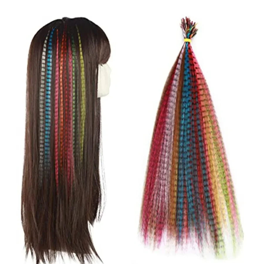 SARLA Syntheic Feather Hair Extensions 100 Pcs Colored Hair Piece for Women 10 Mixed Colors 16 Inch
SARLA Syntheic Feather Hair Extensions 100 Pcs Colored Hair Piece for Women 10 Mixed Colors 16 Inch