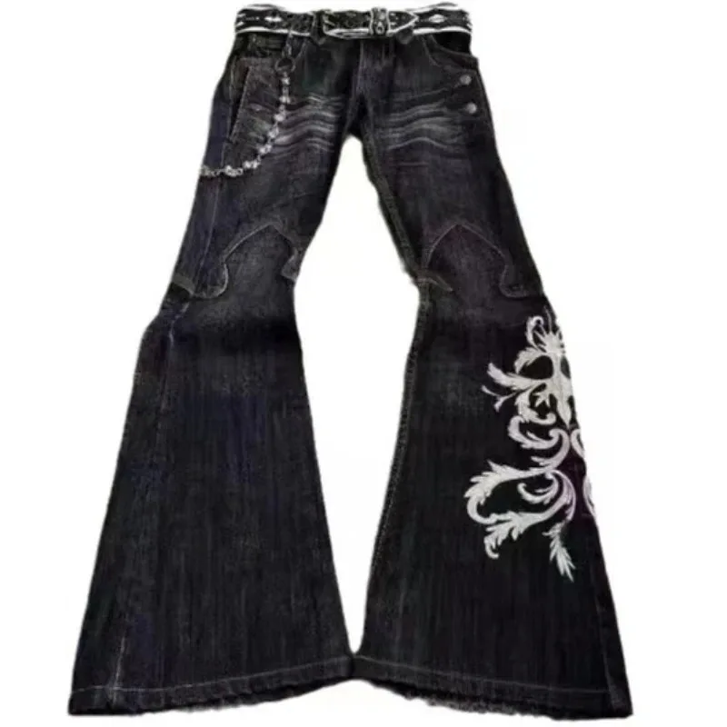 Heavy Embroidery Distred Denim Pants Men's Women's Punk Flared Trousers Y2K Waed Long Pants Gothic Sle k Series
Heavy Embroidery Distred Denim Pants Men's Women's Punk Flared Trousers Y2K Waed Long Pants Gothic Sle k Series