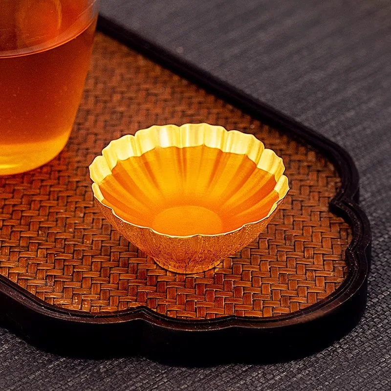 Silver Cup Pure Silver 99.9% Kui Mouth Gold Plated Tea Cup Household Tea Set Hospitality Cup Single Layer Silver Tea Cup
Silver Cup Pure Silver 99.9% Kui Mouth Gold Plated Tea Cup Household Tea Set Hospitality Cup Single Layer Silver Tea Cup
