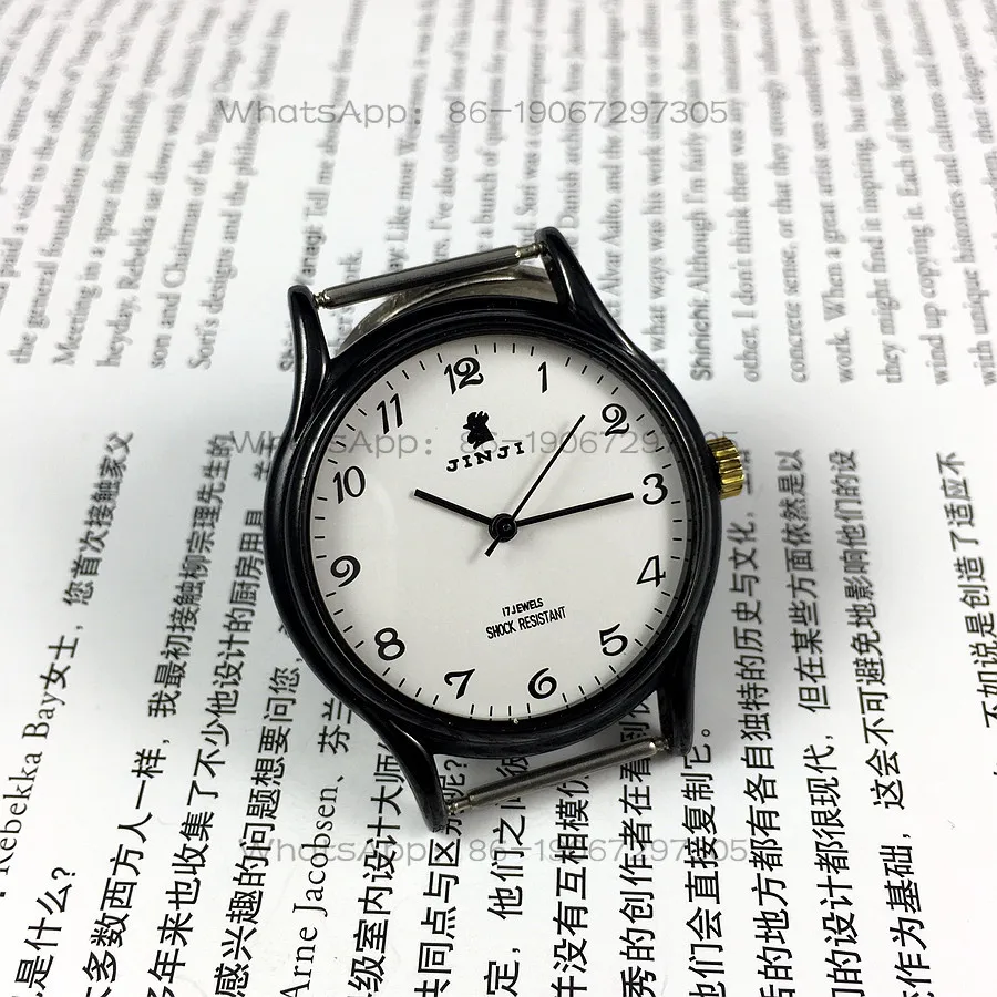 Jinji Manual Mechanical Men's Watch, Black Case White Dial 36mm with Free Strap Original Shanghai Watch Factory
Jinji Manual Mechanical Men's Watch, Black Case White Dial 36mm with Free Strap Original Shanghai Watch Factory
