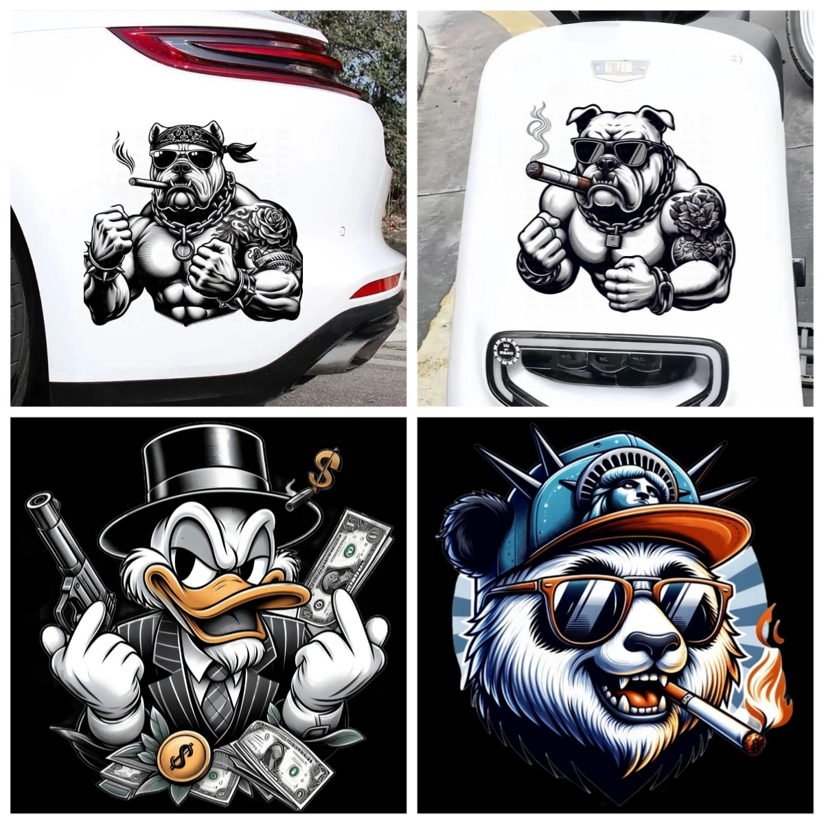 Muscular Bulldog Car Sticker - Gangster Style Scratch Cover Decal, Creative Personality Design for Car Doors & Trunks
Muscular Bulldog Car Sticker - Gangster Style Scratch Cover Decal, Creative Personality Design for Car Doors & Trunks