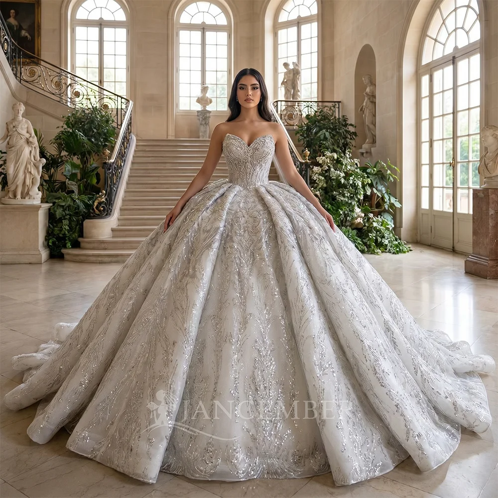 Customized Gorgeous Wedding dress Beaded Removable Neck Lace Up Back Puffy Skirt Wedding Party Dress 2026 Vestidos de novia
Customized Gorgeous Wedding dress Beaded Removable Neck Lace Up Back Puffy Skirt Wedding Party Dress 2026 Vestidos de novia