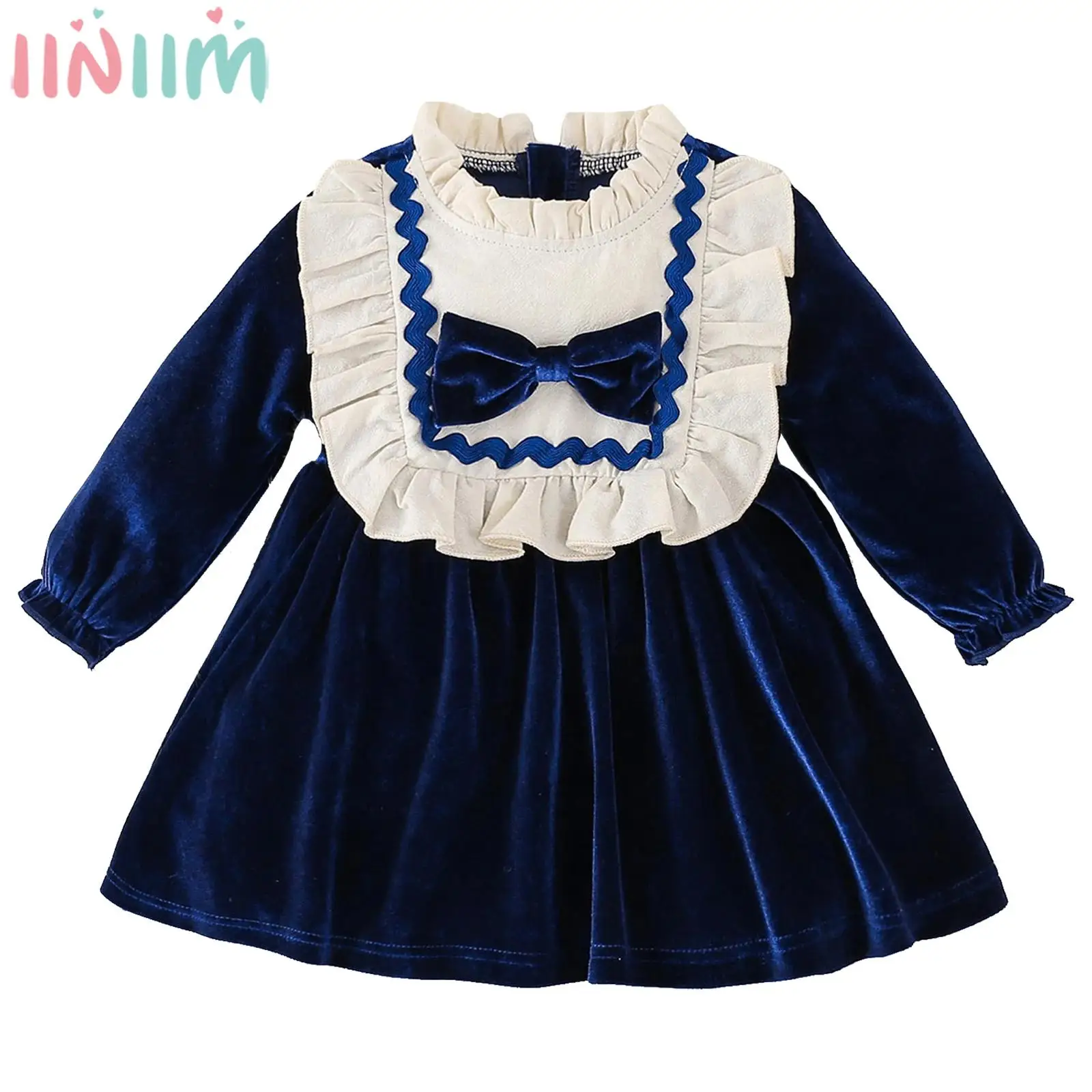 Toddler Girls Christmas New Year Party Dress Long Sleeve Soft Cotton Ruffle Stand Collar Velvet Dresses Wedding Birthday Gown
Toddler Girls Christmas New Year Party Dress Long Sleeve Soft Cotton Ruffle Stand Collar Velvet Dresses Wedding Birthday Gown