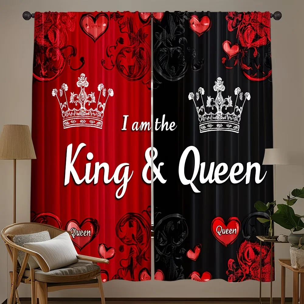 2Pcs Curtain Couples' Love Window Drapes for Bedroom Living Room Decoration Window Treatment.
2Pcs Curtain Couples' Love Window Drapes for Bedroom Living Room Decoration Window Treatment.