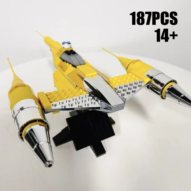 187PCS Creative Special Edition Naboo Starfighter Building Blocks Spaceship Construction Bricks Toy Gift For Children Kdis
187PCS Creative Special Edition Naboo Starfighter Building Blocks Spaceship Construction Bricks Toy Gift For Children Kdis