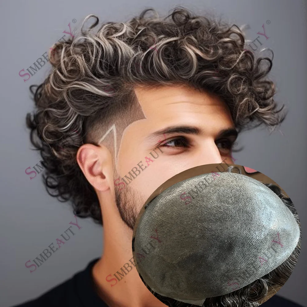 Men's Super Durable 0.06mm Ultra Thin Skin Silicon 25mm Curly Transparent PU 1B80# 520# Grey Natural Hairline Human Hair Toupee
Men's Super Durable 0.06mm Ultra Thin Skin Silicon 25mm Curly Transparent PU 1B80# 520# Grey Natural Hairline Human Hair Toupee