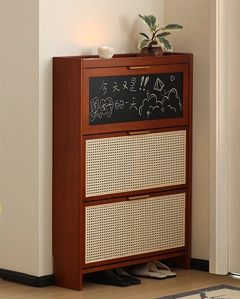 rattan shoe cabinet, solid wood household door, entrance cabinet, small apartment
rattan shoe cabinet, solid wood household door, entrance cabinet, small apartment
