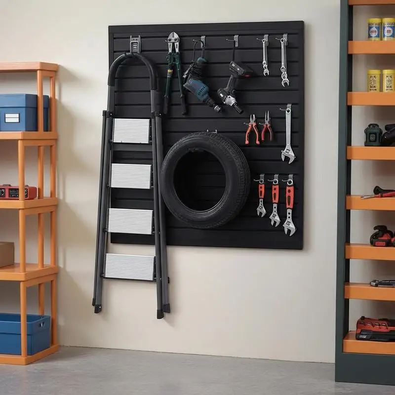 PVC Wall Organizer 4 x 4 ft For Garage Shed Workshop, Modular Design Coupling Structure DIY Cutting Black Storage Panels
PVC Wall Organizer 4 x 4 ft For Garage Shed Workshop, Modular Design Coupling Structure DIY Cutting Black Storage Panels