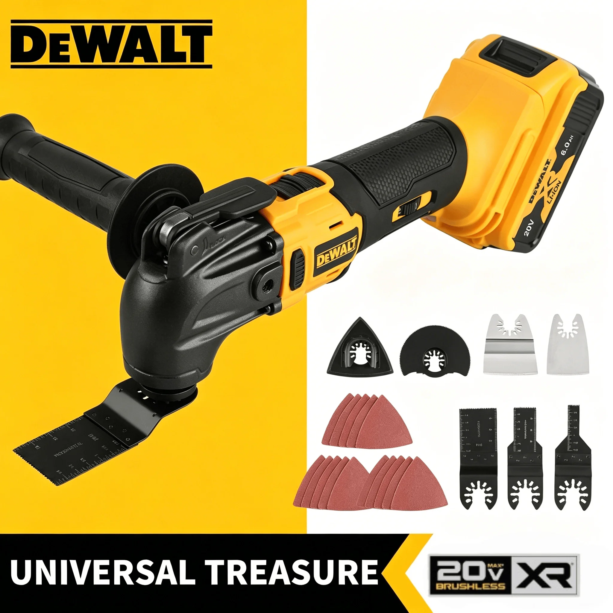 DEWALT Brushless Quick Release Oscillating Tool Multifunctional Electric Cutting Tool Renovator For Dewalt 20V Battery Powered
DEWALT Brushless Quick Release Oscillating Tool Multifunctional Electric Cutting Tool Renovator For Dewalt 20V Battery Powered